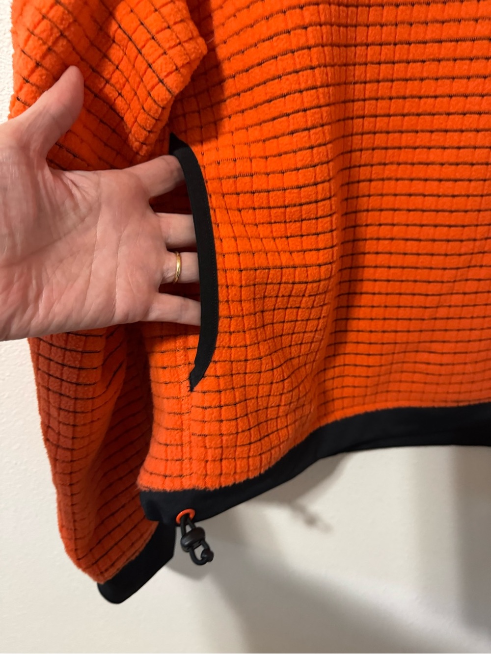 Mountain Hardwear Summit Grid Big Grid Half Zip Orange Fleece Gorpcore-Small - Picture 6 of 10